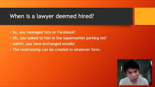 LEGAL ETHICS: Attorney Client Relationship