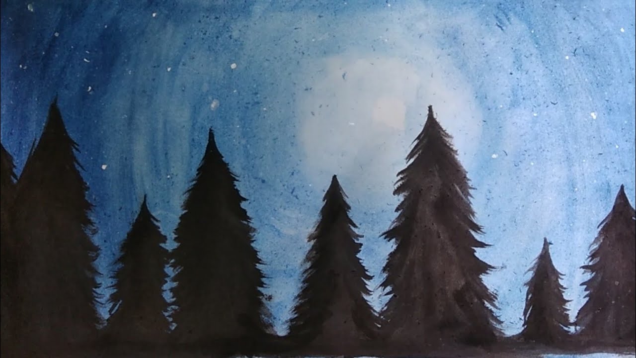 Easy Acrylic Painting For BeginnersEasy Night Sky