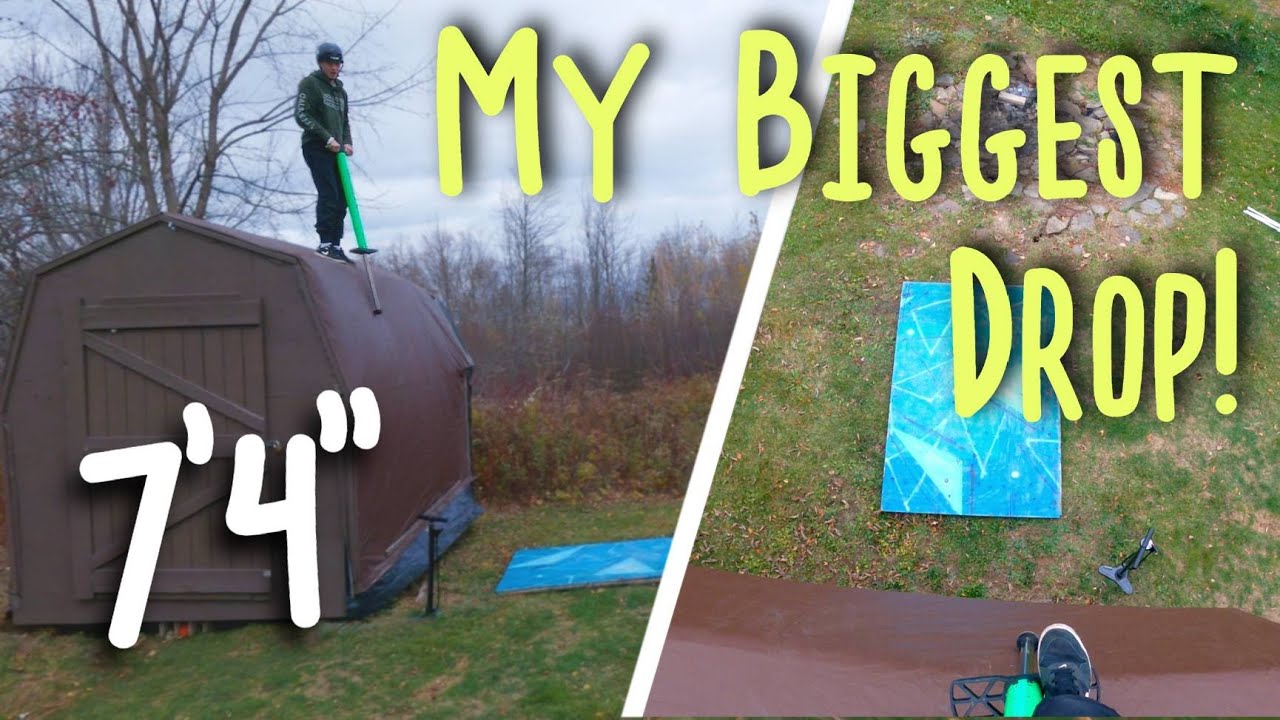 Fun Pogo Stick TRICKS and CRAZY Drop!