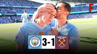 Manchester City vs West Ham (3-1) Highlights: Foden 2x, Kudus Bicycle Kick Goal