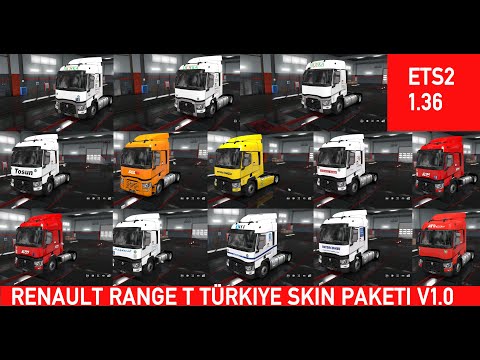 ETS2 1.36 - RENAULT RANGE T TÜRKİYE SKİN PAKETİ - RANGE T TURKISH SKIN PACK