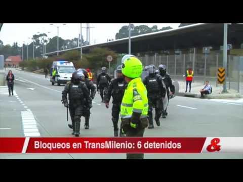 Bloqueos en el Portal Sur de Transmilenio dejaron seis capturados