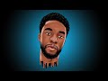 Векторный портрет Чедвик Боузман / Cartoon Chadwick Boseman / Black Panther / Illustrator CC