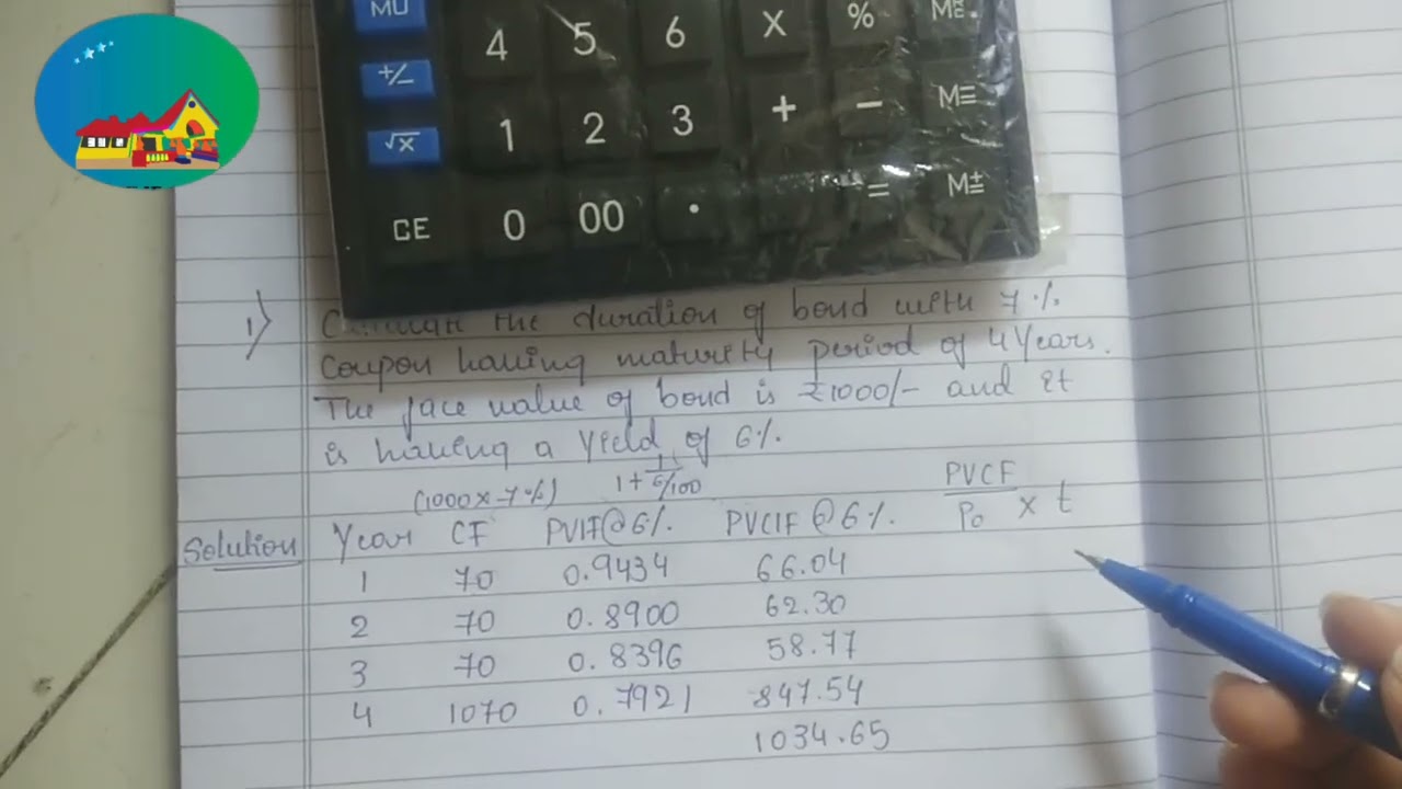 SAPM calculation on duration of bonds@Rhymecity - YouTube