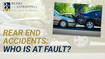 Rear End Accidents: Who Is At Fault?