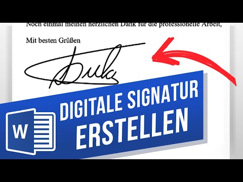 Digitale Signatur in Word einfügen | Elektronische Unterschrift in Word einfügen