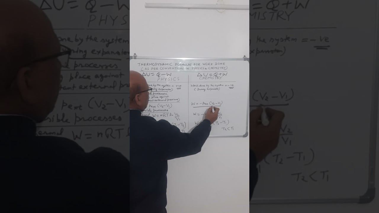 THERMODYNAMIC FORMULAS FOR WORK DONE II THERMODYNAMICS II PHYSICS & CHEMISTRY 