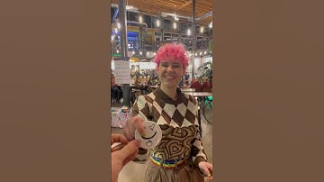 teaching people how to make buttons #zachriddleart #buttonmaker #buttonpress #fiftyfiftee50tour