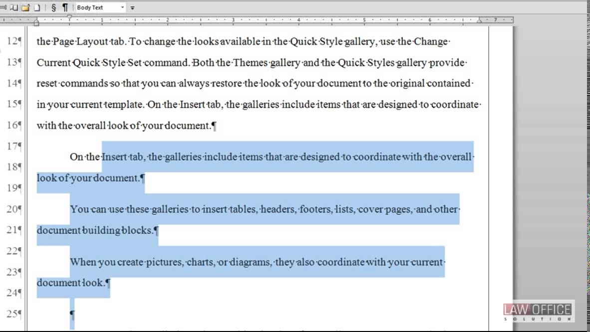 Align text lines with pleading paper numbers - Kwik Docs CA 13 line pleading