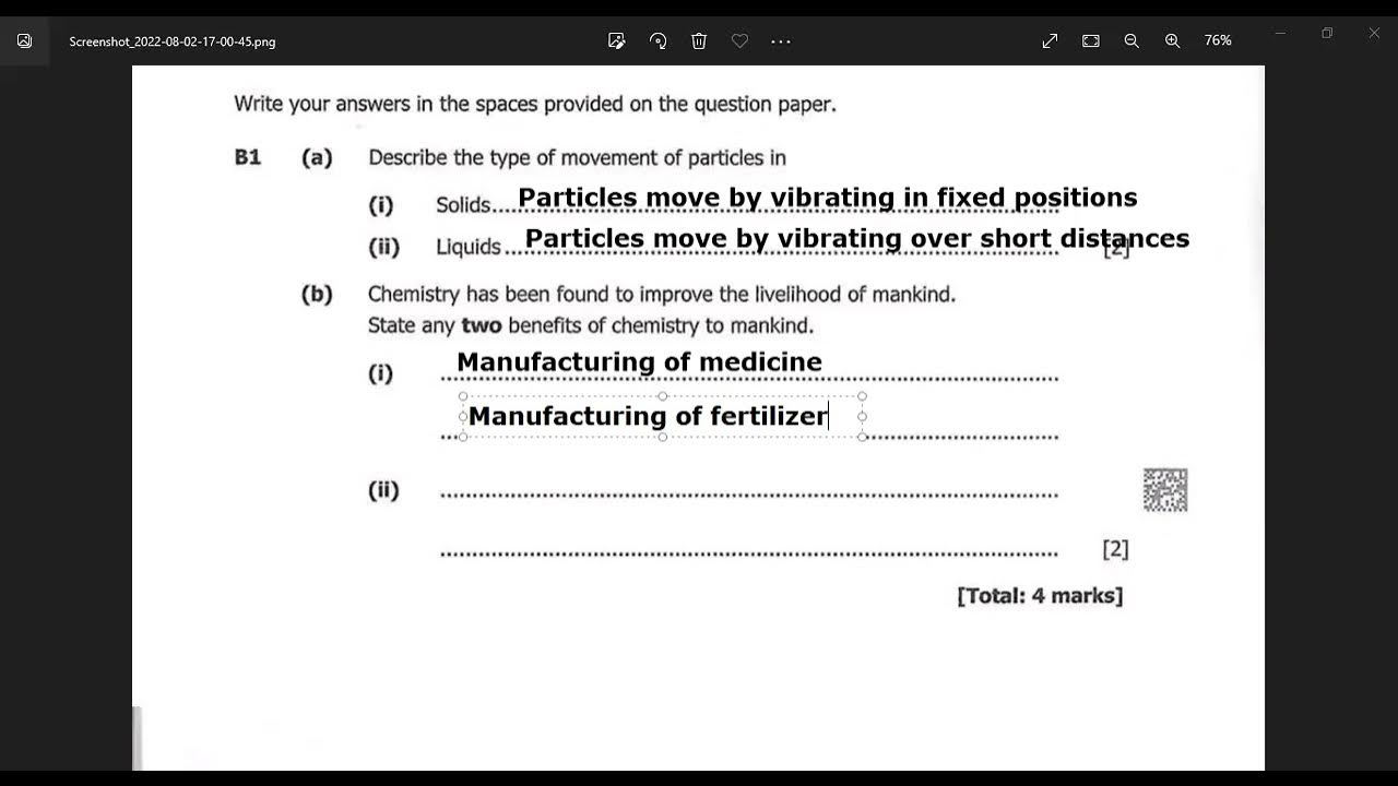 ECZ CHEMISTRY 2018 PAST PAPER. YouTube