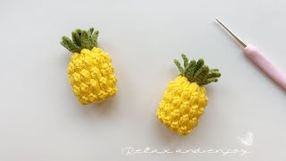 Pineapple Crochet | Crochet fruit | Crochet Tutorial | How to crochet the Keychain | Crochet ideas
