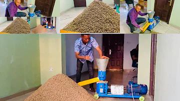 Production of Fish feed using FLAT DIE pellet machine: Ten 15kg bags in 2 hours