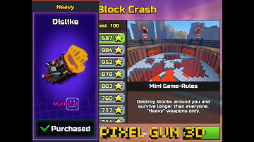 I dislike block crash but I like it ( pixel gun 3d )