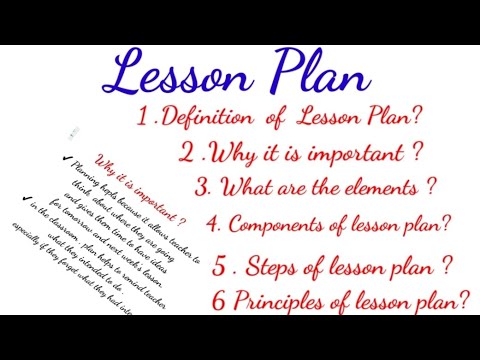 شرح درس lesson plan - YouTube