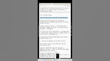PostgreSQL 18 Streaming Replication op Ubuntu 24.04 LTS 🚀 Stapsgewijze installatie en configuratie