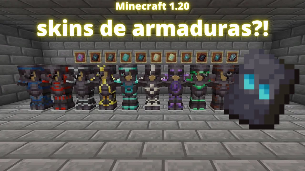 Atualização 1.20 para o Minecraft vai adicionar acabamentos de armaduras  personalizados 