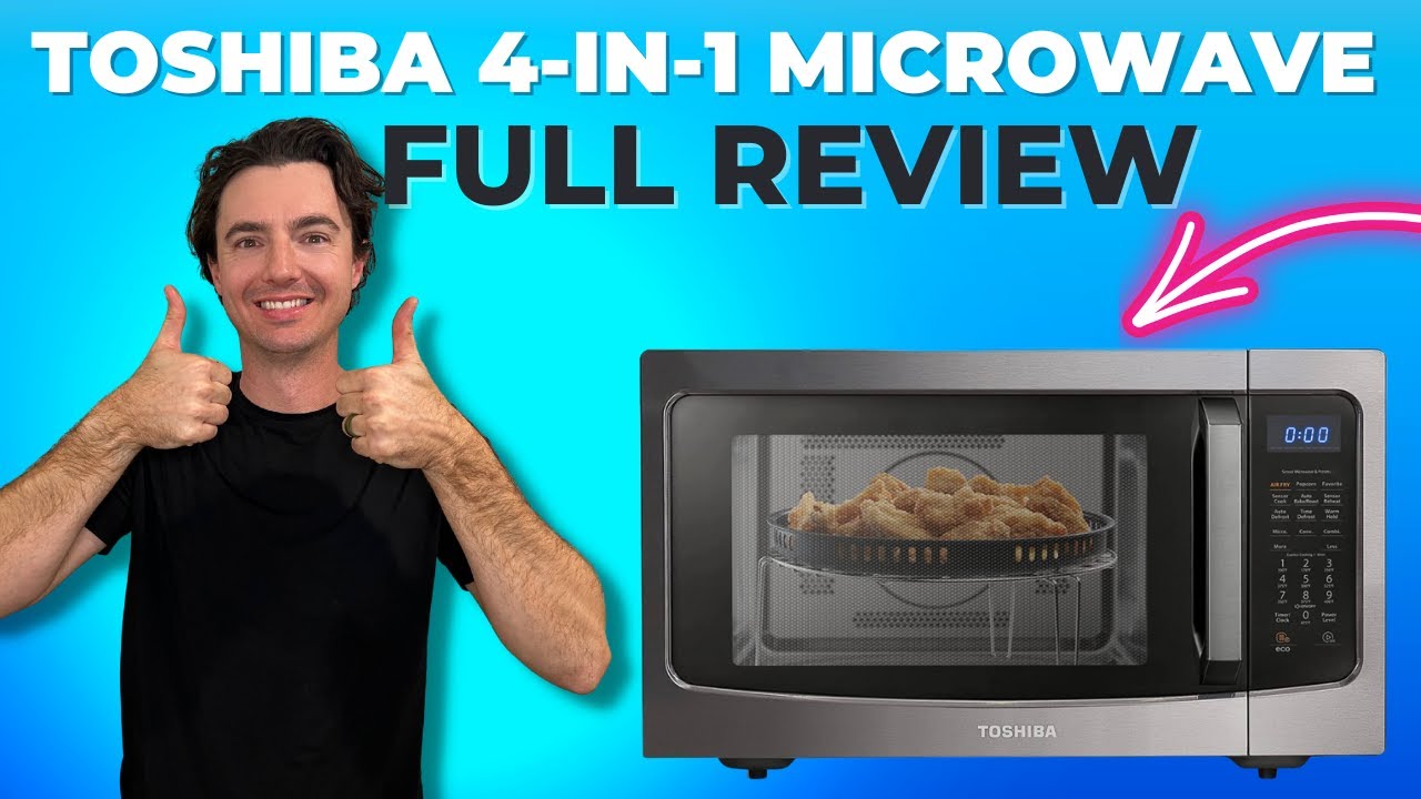 How to use the Toshiba ML-EC42P microwave's air fry function 