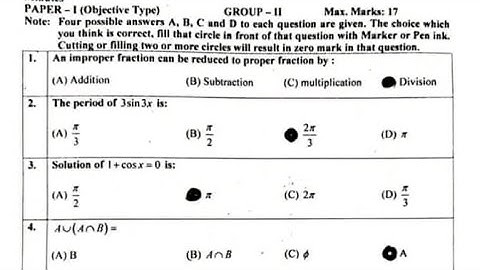 1st year Math most important solved mcqs Guess 2023