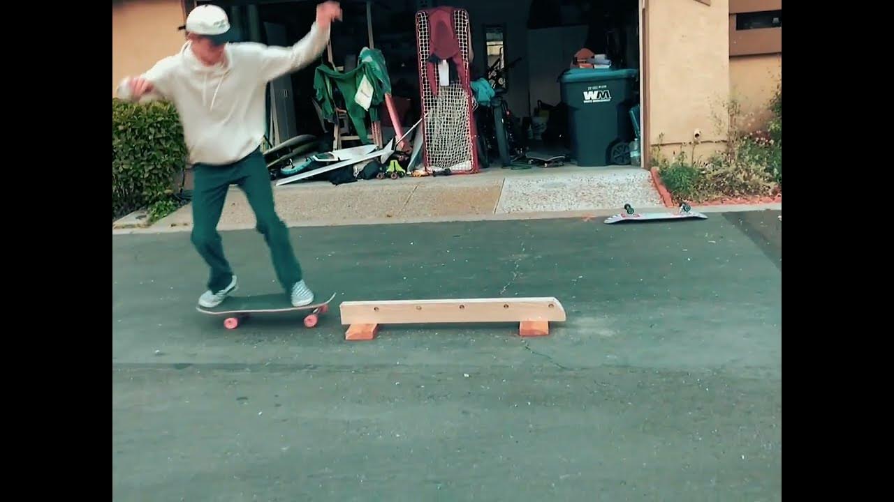 Homemade Skateboarding Rail skateboarding diy skateboard rail YouTube