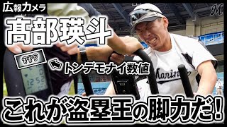 見よ！盗塁王の脚力 髙部瑛斗選手の全力バイクトレーニングをカメラが撮影【広報カメラ】