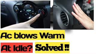 Ac blows cold while driving and warm at Idle | ac blows colder while accelerating then warm at idle