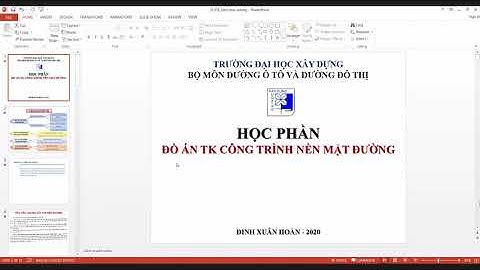 Đồ án thiết kế nền mặt đường   Tiết 1
