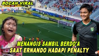 Bocah Viral Menangis Sambil Berdo'a Saat Ernando Hadapi Penalty