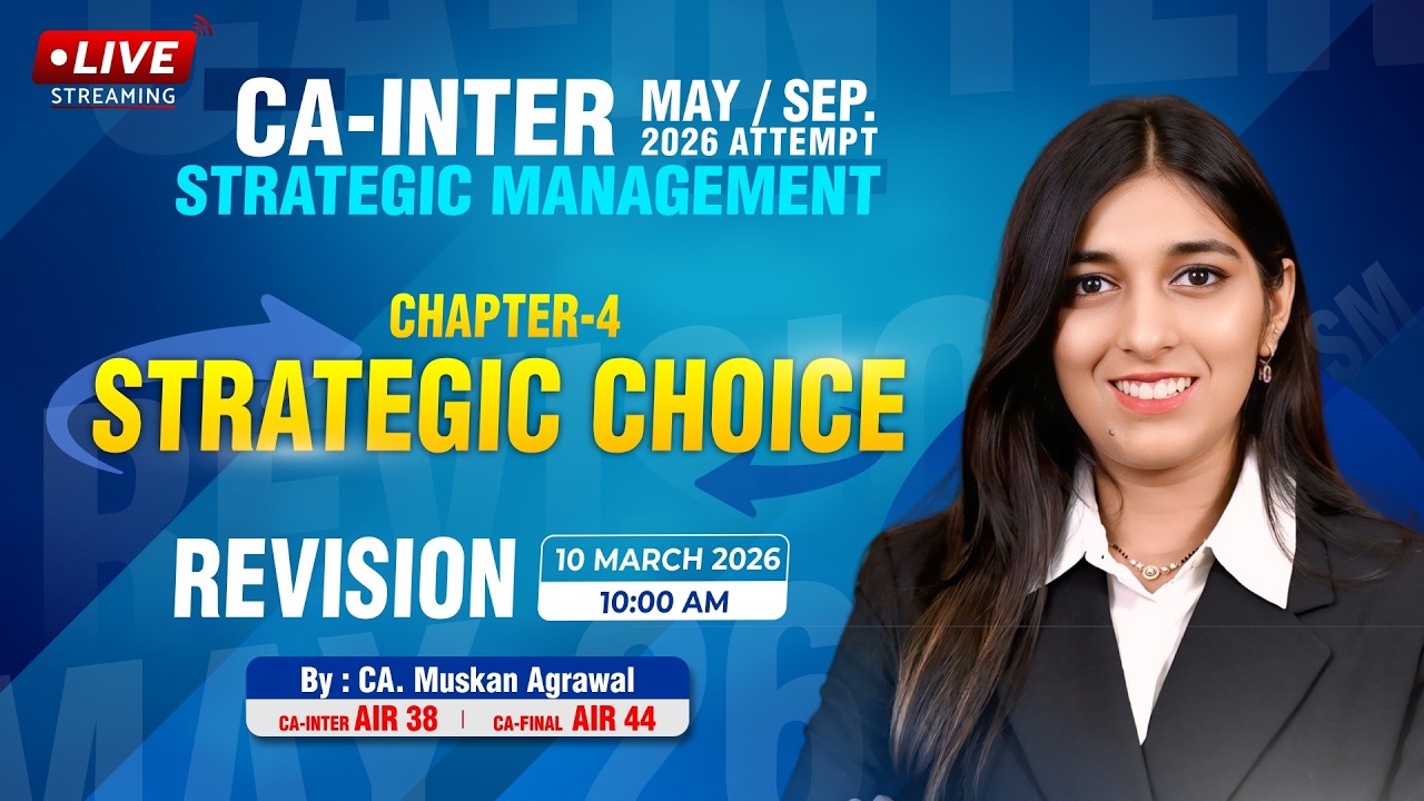 CA Inter SM Chapter 4 Revision | ICAI May / Sept 2026 | Chapter 4 ...