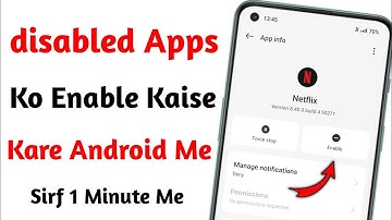 disable app ko enable kaise kare | how to enable disabled apps on android | disable apps enable 2024