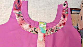 طريقة خياطة طوق بلوزة للمبتدئين?How to sew a blouse collar