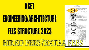 KCET 2023 ENGINEERING/ARCHITECTURE FEES STRUCTURE 2023|NO CLARITY|COMPLETE INFO|students solution