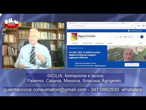Video Regione SICILIA - Formazione e Lavoro - Palermo, Catania, Messina, Siracusa, Agrigento ....