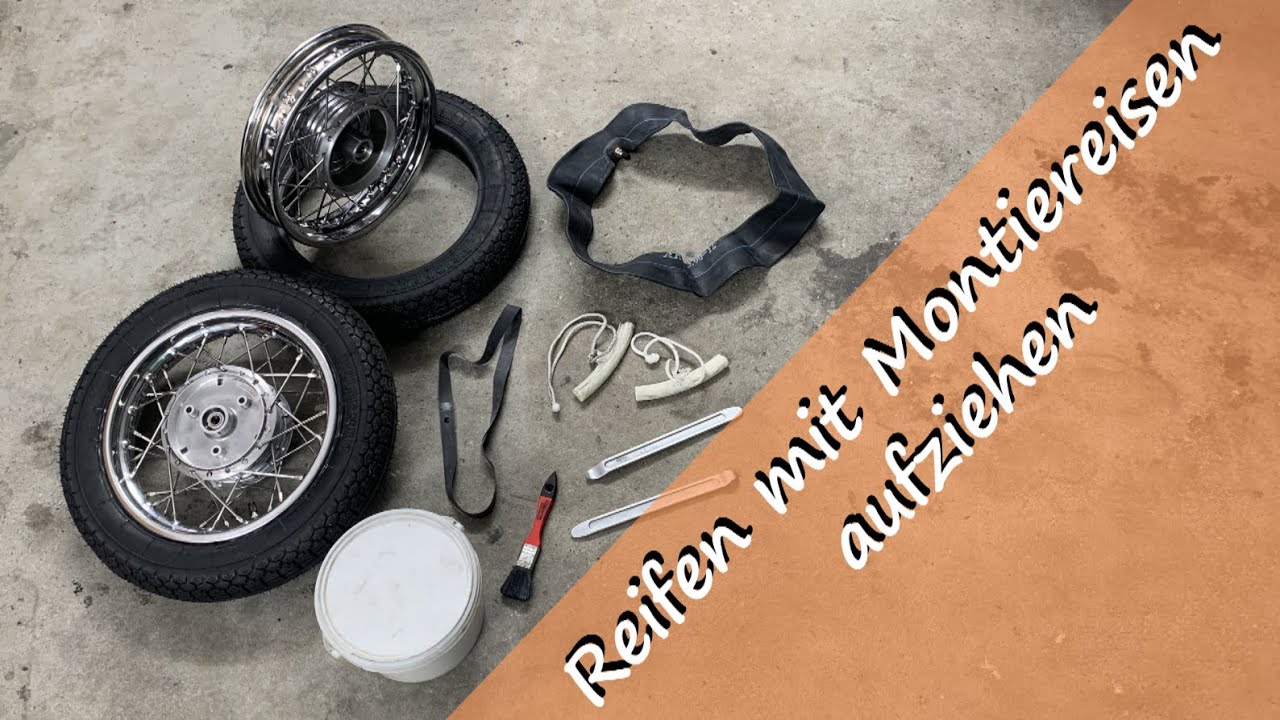 Reifen mit Montiereisen aufziehen // Tutorial // Simson SR50 Projekt // Teil 8 // Schrauber Vlog