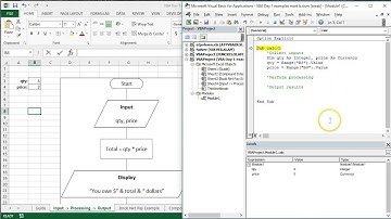 VBA basics: Input Processing Output model