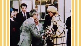Princess Diana opens a shopping centre in Harrow town centre, Greater London, England, UK (1987)