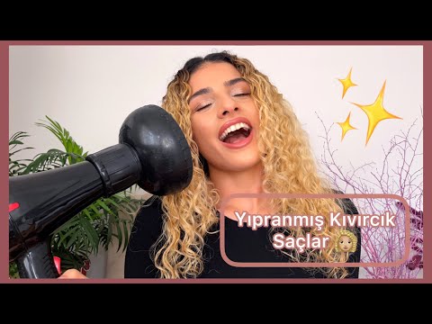 Kıvırcık Saçlarımı Nasıl Şekillendiriyorum? ✨Yıpranmış Sarı Kıvırcık Saçlar👩🏼‍🦱