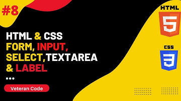 Html Form Input Tags Label & text Area  | Html CSS Tutorials #8