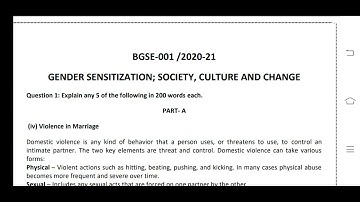 BGSE 001 Ignou Solved Assignment