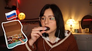 ASMR Trying Russian snacks for the first time 😋🇷🇺