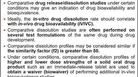LECTURE 3 - BIOAVAILABILITY AND BIOEQUIVALENCE