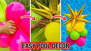 DIY Floating Balloon Centerpiece for Pool Parties