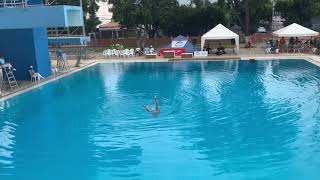 Solo natación artística. Categoría juvenil. Interclubes Cúcuta 2019. Daniella molano