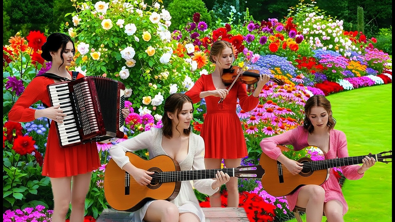 The golden fields of Spain  Relaxing Flamenco music – Flamenco guitar, violin and accordion  A peace