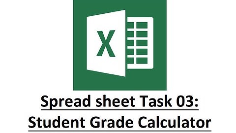 Excel Task 03: Student Grade Calculator