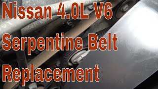 Nissan 4.0L V6 Serpentine belt replacement Frontier/ Xterra/Pathfinder Nissan Frontier Serpentine Belt Diagram