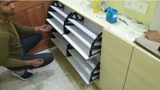 Shoe  rack slippers rack कैसे बनाते हैं! // How to make a shoe rack fitting workzk