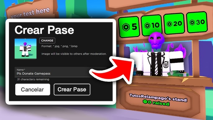 COMO CREAR GAMEPASS en CELULAR y TABLET 2023✓para GANAR ROBUX