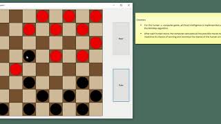 Checkers using minimax AI screenshot 4