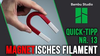 🔮 Magischer 3D-Druck: Filament magnetisch machen im Bambuslicer! 💡 | Shorttipp