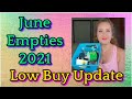 June 2021 Empties & Low Buy Update! | Jessica Lee